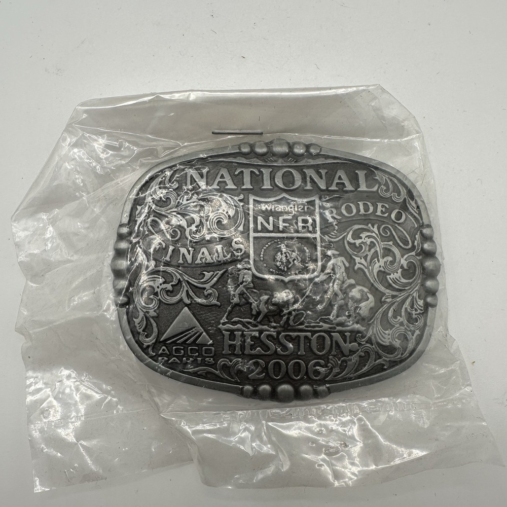 Wrangler National Finals Rodeo Hesston 2006 Unisex Cowboy Buckle ACGO PRCA NEW